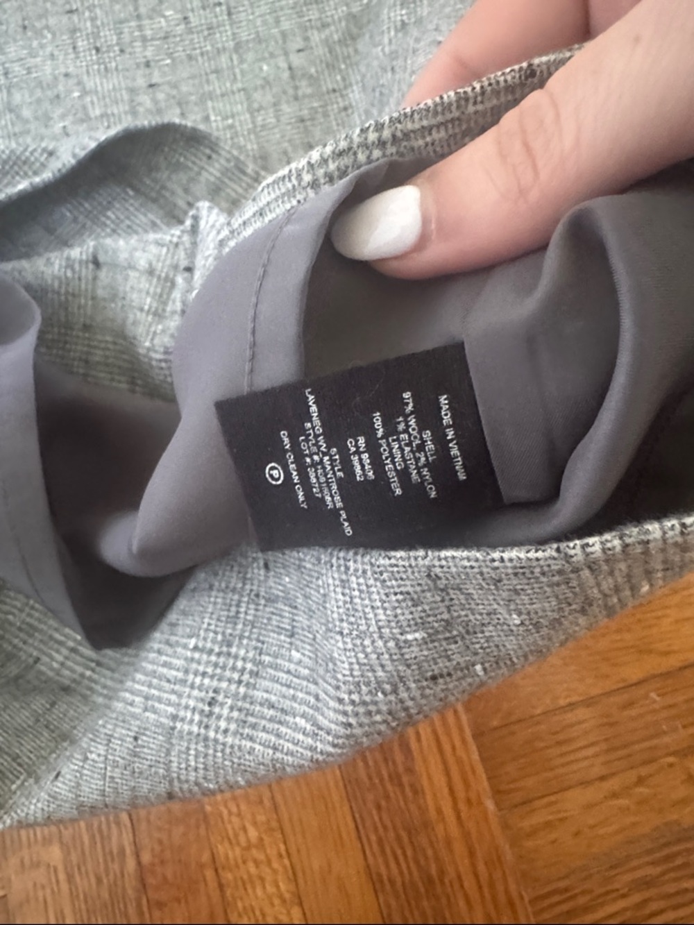 Theory Gray Tweed Short Sleeve Top wool blend - Picture 3 of 3